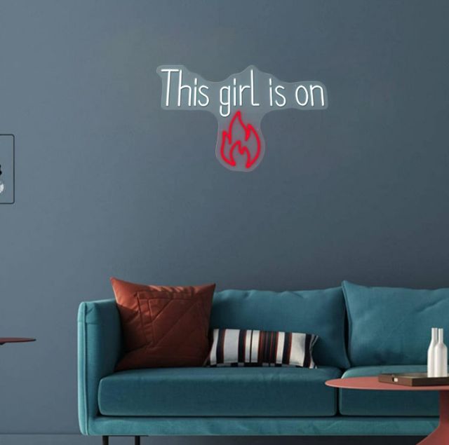 Classy Living Enlightened This Girl is On Fire Neon Sign-1