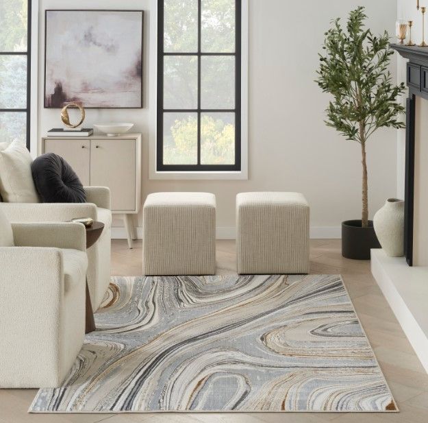 Nourison Home™ Glitz 5'x7' Style 13 Area Rug-1