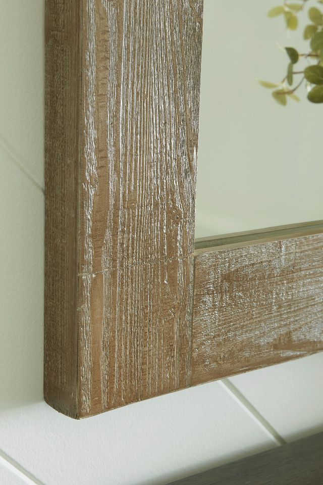 Signature Design by Ashley® Waltleigh Distressed Brown Accent Mirror-3