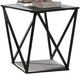 Furniture of America® Ciana Gray End Table with Sand Black Base-0
