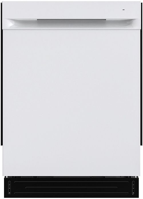 GE® 24" White Top Control Built-In Dishwasher-0