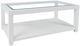 Jofran Inc. Urban Icon Glass Top Coffee Table with White Base-0