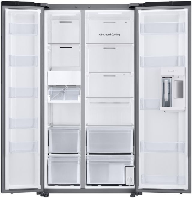 Samsung Bespoke 22.6 Cu. Ft. White Glass Counter Depth Side-by-Side Refrigerator-2