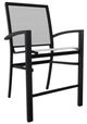 Telescope Casual Kendall Abalone/Black Aluminum/Fabric Outdoor Sling Stacking Balcony Height Arm Chair-0