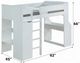 ACME Furniture Ragna White Twin Loft Bed with Desk and Wardrobe-2