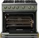 Viking® 5 Series 36" Eucalyptus Pro Style Gas (NG) Range with Brushed Brass Trim-1