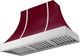 AGA Cascade 48" Cranberry Wall Mounted Range Hood  with Polished Chrome Trim-0