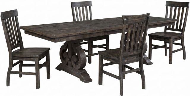 Magnussen Home® Bellamy 5-Piece Peppercorn Rectangular Dining Table Set-0
