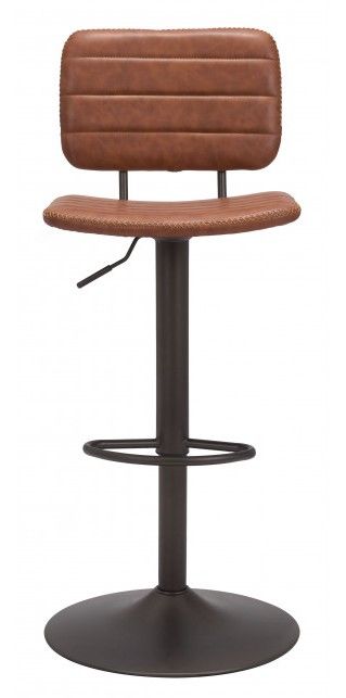 Zuo® Modern Holden Vintage Brown Bar Chair-1