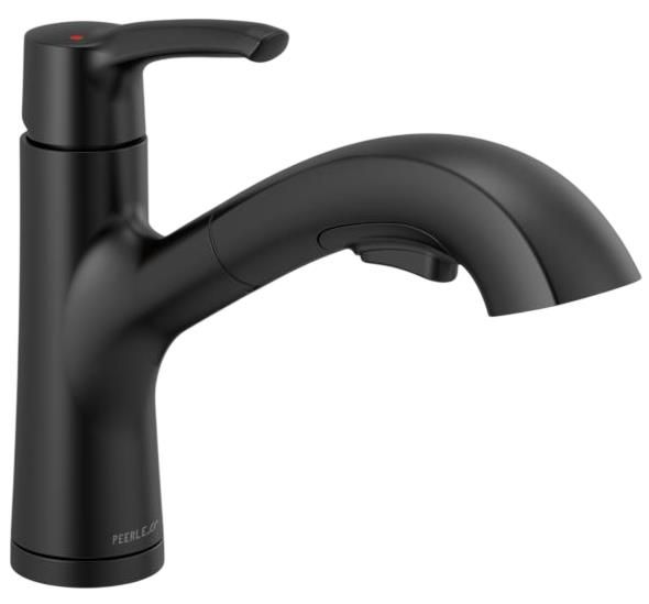 Peerless Parkwood® Matte Black Single Handle Pull-Out Kitchen Faucet-0