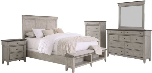 Liberty Furniture Ivy Hollow 5-Piece Dusty Taupe/Weathered Linen King Storage Bed Set-0