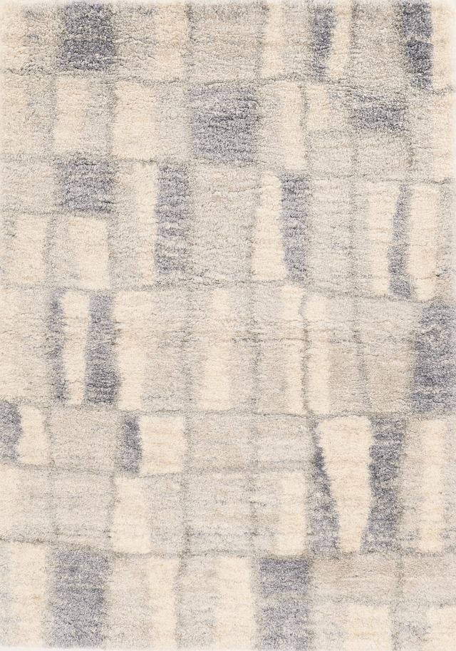 KAS Rugs Merino 6702 Ivory/Blue Cityscape 5'x8' Area Rug-0