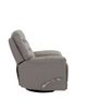 Man Wah Sky Gray Leather Swivel Glider Recliner-3