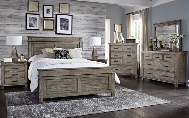 A-America® Glacier Point Graystone King Panel Bed-2