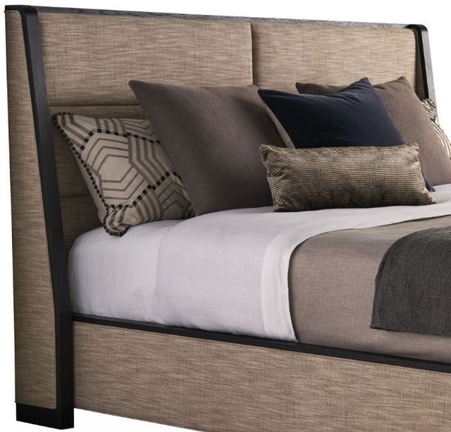 Lexington Home Zanzibar Barcelona Ivory Taupe/Tunis Queen Upholstered Panel Bed-1