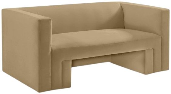 Meridian Furniture Henson Camel Velvet Loveseat-0