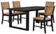 Steve Silver Co. Reid 5-Piece Black/Saddle Brown Dining Table Set-0