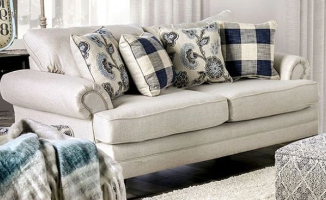 Furniture of America® Nash Ivory Loveseat-0