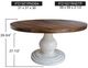 International Furniture Direct Rock Valley Brown Round Dining Table with White Base-2