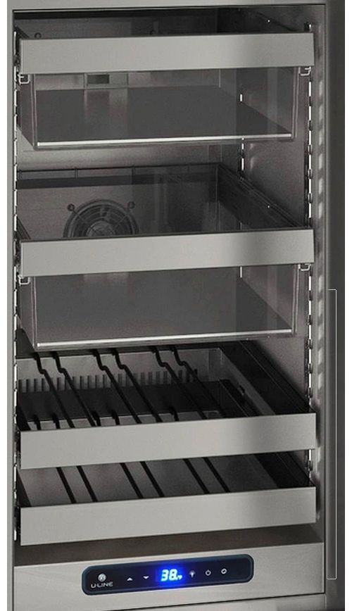 U-Line 5 Class Collection 18” 3.7 Cu. Ft. Panel Ready Beverage Center with Reversible Hinge Glass Door-1