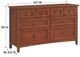 Whittier Wood® Furniture McKenzie Glazed Antique Cherry 8-Drawer Dresser-1