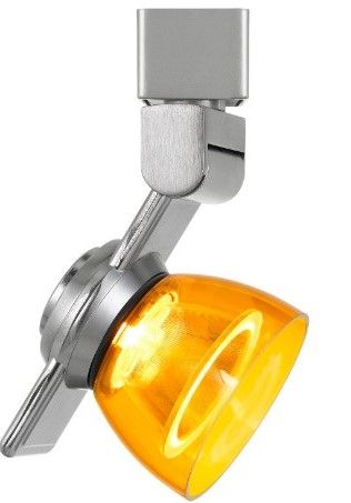Cal® Lighting & Accessories Brushed Steel/Yellow Track Light-1