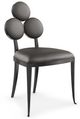 Caracole® Orion Black Dining Side Chair with Brushed Tungsten Legs-0