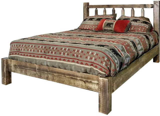Montana Woodworks® Homestead Stain & Clear Lacquer California King Platform Bed-2