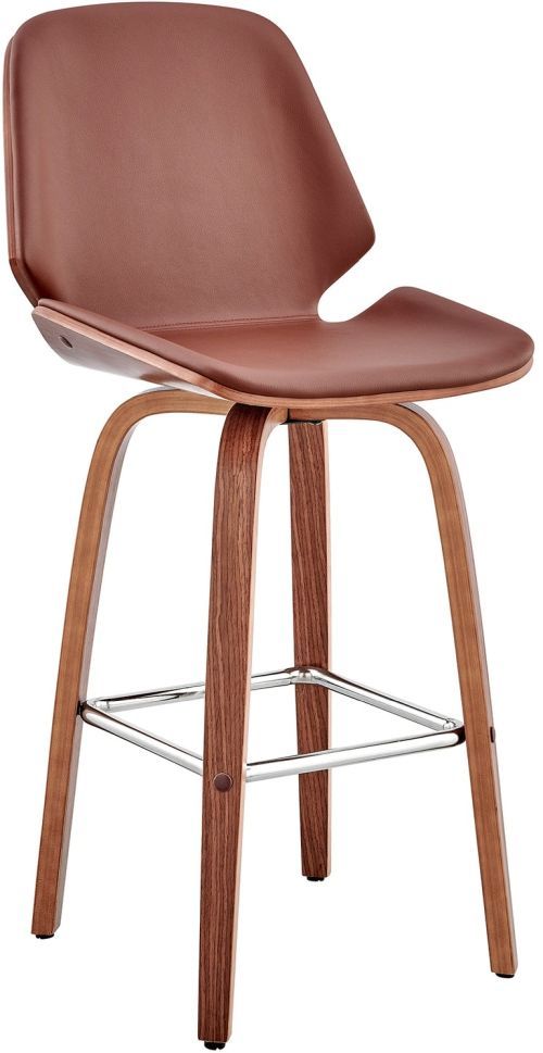 Armen Living Arabella Brown/Walnut Counter Stool-0