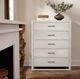 Vaughan-Bassett Lodge & Loft Soft White Oak 5-Drawer Chest-1