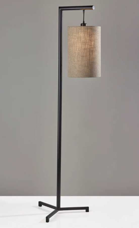Adesso® Reggie Black Floor Lamp-1