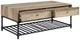 ACME Furniture Brantley Oak 2-Drawer Coffee Table with Sandy Black Base-2