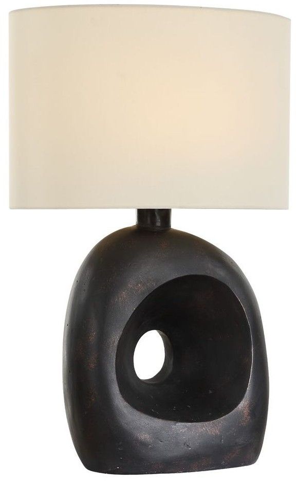 Uttermost® Peephole Bronze Concrete Indoor/Outdoor Table Lamp-0
