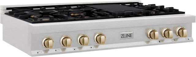 ZLINE Autograph Edition 48" Satin Stainless Steel Gas Rangetop-2