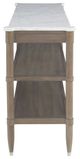 Fairfield® Freya Brown Laminate Console Table with White Stone Top-3