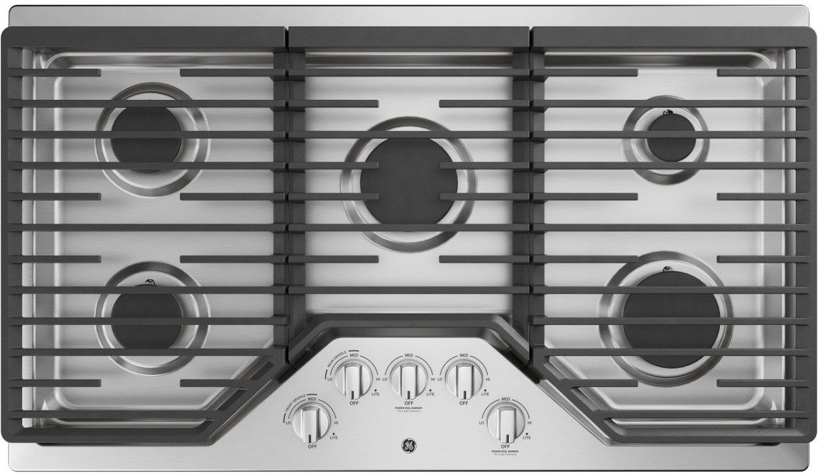 GE® 36" Stainless Steel Built-In Gas Cooktop