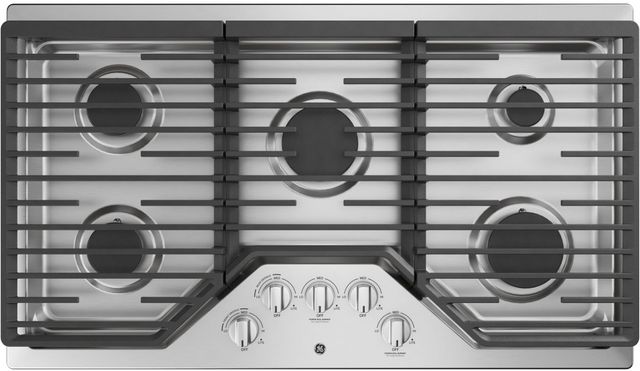 GE® 36" Stainless Steel Built-In Gas Cooktop-0