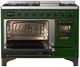 Ilve® Majestic III 48" Emerald Green Pro Style Dual Fuel Liquid Propane Range with Triple Glass Door and Burnished Trim-3