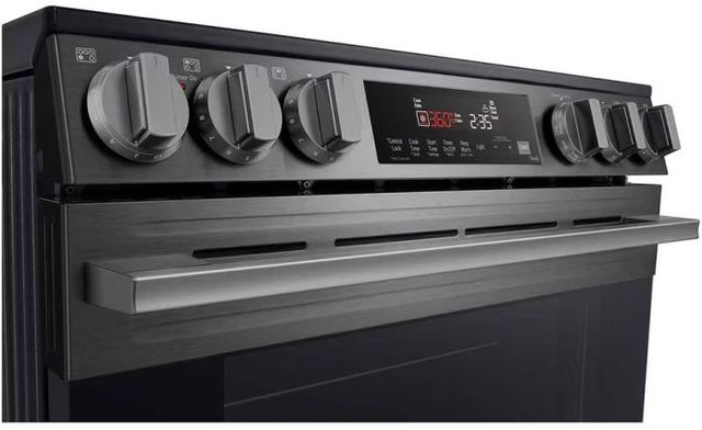 LG 30" PrintProof™ Black Stainless Steel Slide-In Electric Range with Fan Convection-3