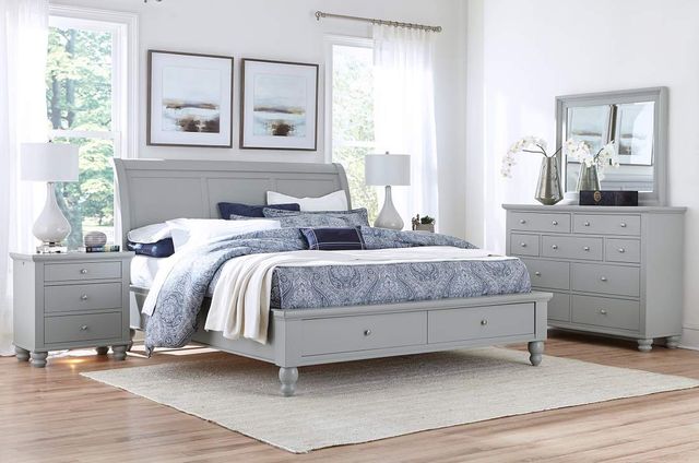 Aspenhome® Cambridge Light Gray Paint Dresser Landscape Mirror-3