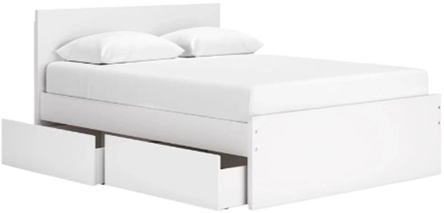 Signature Design by Ashley® Onita White Storage Queen Panel Bed with 1 Side Storage-3