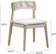 TOV Furniture Gata 2-Piece Cream/White Wash Linen/Wooden Outdoor Dining Chair Set-2