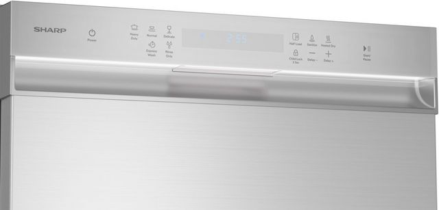 Sharp® 24" Stainless Steel Front Control Built In Dishwasher-2