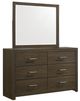 Elements International Hendricks 2-Piece Walnut Dresser and Mirror Set-1