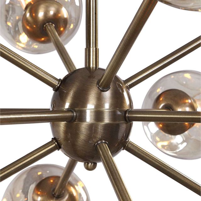 Uttermost® Chet Antique Brass Chandelier-4