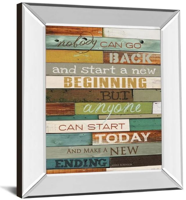 Classy Art Make A New Ending by Marla Rae Motivational Mirror Mirror Framed Wall Art-1