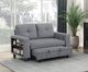 Homelegance® Robinson Gray Loveseat with Pull-Out Bed, Shelves, and Charging Ports-2