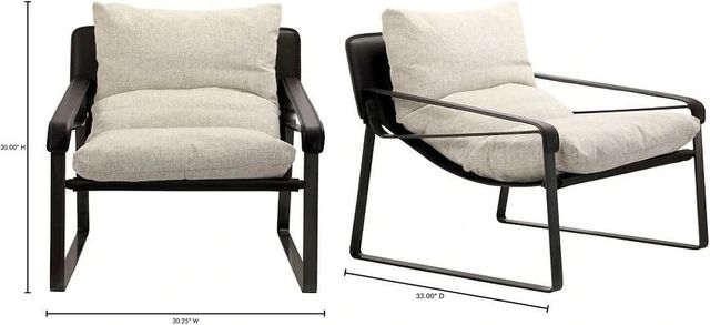 Moe's Home Collection Connor Blended Cream Club Chair-2