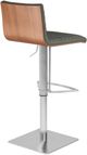 Armen Living Cafe Brushed Stainless Steel/Gray/Walnut Bar Stool-4