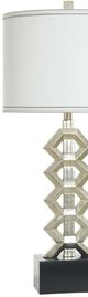 StyleCraft Norman Wyatt Home Elevation Arcene Silver/Satin Black Poly Table Lamp-1